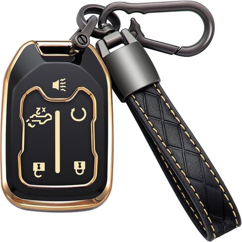 for GMC Key Fob Cover with Keychain Soft TPU Key Case Shell Holder Fits for 2019-2023 GMC Sierra 1500 2500HD 3500HD Terrain Acadia, for Chevy Chevrolet Silverado Suburban Tahoe, A Gray in Kuwait