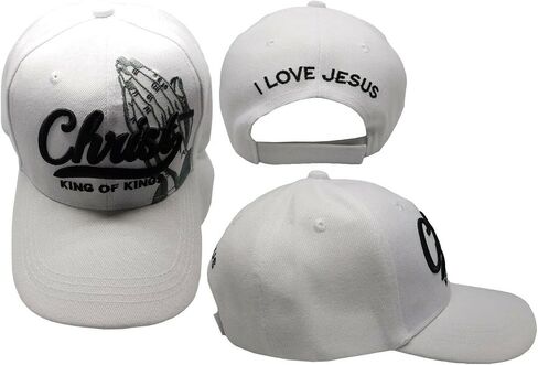 Christ Kings of Kings Praying Hands I Love Jesus Embroidered Cap Hat in Kuwait