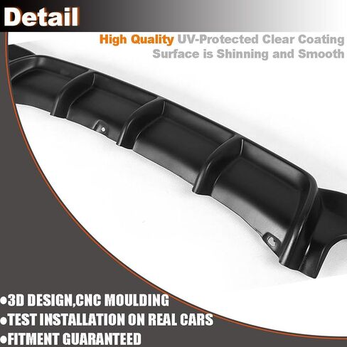 MCARCAR KIT Carbon Fiber Rear Diffuser for BMW 3 Series F30 M Sport Sedan 2012-2018 320i 325i 328i 330i 335i 340i M-tech Auto Lower Bumper Lip Spoiler Body Kit Factory Outlet(Quad Muffler Twin Outlet) in Kuwait