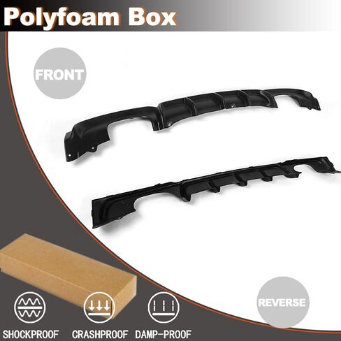 MCARCAR KIT Carbon Fiber Rear Diffuser for BMW 3 Series F30 M Sport Sedan 2012-2018 320i 325i 328i 330i 335i 340i M-tech Auto Lower Bumper Lip Spoiler Body Kit Factory Outlet(Quad Muffler Twin Outlet) in Kuwait