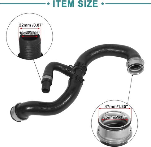 ACROPIX Car Radiator Coolant Water Hose Pipe from Engine Expansion Tank Fit for Mercedes-Benz C300 - Pack of 1 Black in Saudi Arabia