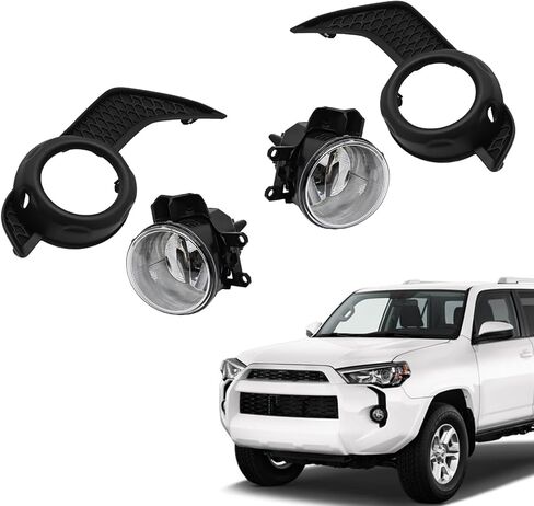 مجموعة أضواء الضباب متوافقة مع 4Runner TRD SR5 2014-2020 مصباح الضباب مع مصابيح الأغطية المحيطة بأغطية محيطة 5212735100 in Saudi Arabia
