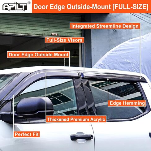 حرس نوافذ حراس هطول الأمطار خارج 2016-2023 Toyota Tacoma Double Cab Vehans تنفيس الشاحنات الإكسسوارات الداكنة الدخان المكونة من 4 قطع مجموعة in Kuwait