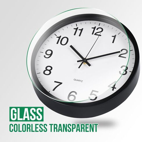 ساعة الحائط غير المحسوبة ديكور حركة الكوارتز الصامتة على مدار الساعة الحديثة طرازًا بسيطًا حول الساعات من البلاستيك للمنزل/المكتب/المدرسة/غرفة المعيشة/غرفة نوم/مطبخ (أحمر ، 12 بوصة) in Kuwait