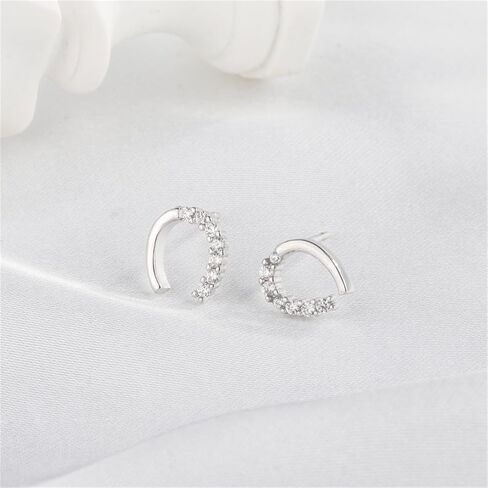 925 Silver Horseshoe Horse Stud Earrings for Women Unique Lightweight Cubic Zirconia Lucky Horseshoe Stud Earrings Animal Western Earrings in Saudi Arabia