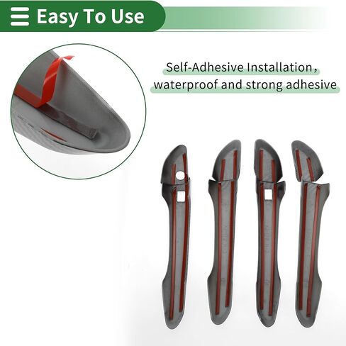 Motoforti Car Door Handle Cover Trim, Side Door Handle Cover, for Hyundai Tucson 2016-2021, ABS Carbon Fiber Black 1 Set in Kuwait