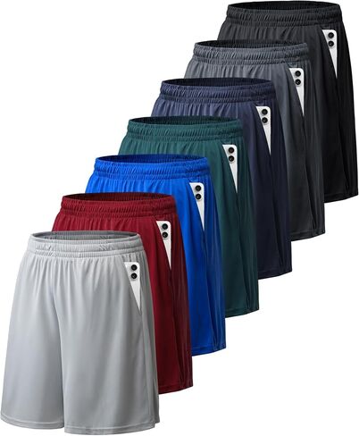 Balennz 7 Pack Mens Formball Shorts with Mobicets Mens Shorts Athletic Gym Stryout Running Quick Dry Activewear in Kuwait
