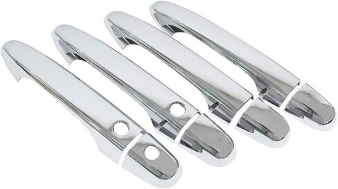 غطاء مقبض الباب الخارجي في Newyall Chrome لـ Honda Civic 2012-2015 CR-V 2012-2016 السائق الأيسر الخلفي الأمامي الخارجي وجانب الراكب الأيمن in Saudi Arabia