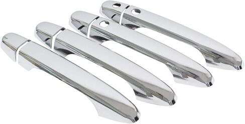 غطاء مقبض الباب الخارجي في Newyall Chrome لـ Honda Civic 2012-2015 CR-V 2012-2016 السائق الأيسر الخلفي الأمامي الخارجي وجانب الراكب الأيمن in Saudi Arabia