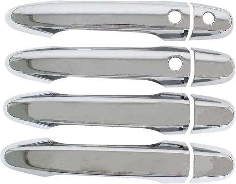 غطاء مقبض الباب الخارجي في Newyall Chrome لـ Honda Civic 2012-2015 CR-V 2012-2016 السائق الأيسر الخلفي الأمامي الخارجي وجانب الراكب الأيمن in Saudi Arabia