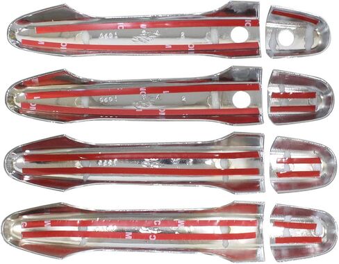 غطاء مقبض الباب الخارجي في Newyall Chrome لـ Honda Civic 2012-2015 CR-V 2012-2016 السائق الأيسر الخلفي الأمامي الخارجي وجانب الراكب الأيمن in Saudi Arabia