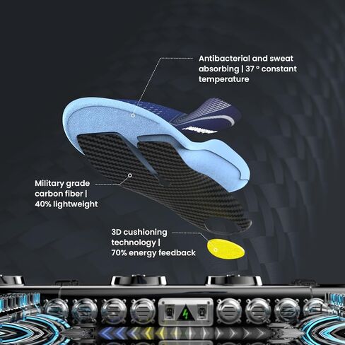Bukihome Carbon Fiber Insoles - Orthotic Insoles for Metatarsalgia & Morton's Neuroma with Arch Support, Basketball Shoe Insoles with Metatarsal Pad & Shock Absorption -Women 8.5-9.5|Men 7-7.5- L in Saudi Arabia