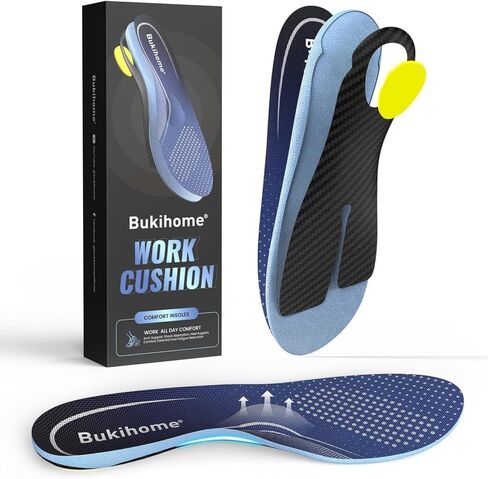 Bukihome Carbon Fiber Insoles - Orthotic Insoles for Metatarsalgia & Morton's Neuroma with Arch Support, Basketball Shoe Insoles with Metatarsal Pad & Shock Absorption -Women 8.5-9.5|Men 7-7.5- L in Saudi Arabia