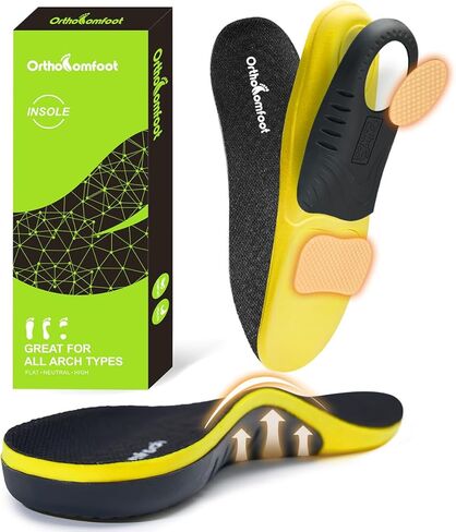orthocomfoot العمل العدالة التمهيد للرجال يقفون طوال اليوم: 240+رطل الدعم القوس عالية الدعم العالية ، وتخفيف الألم لعلاج اللفافة الأخمصية ، والتعب المضاد ، وجراحة العظام لا حاجة إلى باطن ، حجم 11 رجال in Kuwait