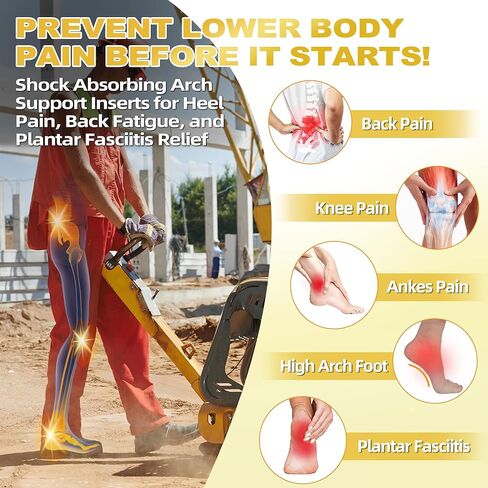 orthocomfoot العمل العدالة التمهيد للرجال يقفون طوال اليوم: 240+رطل الدعم القوس عالية الدعم العالية ، وتخفيف الألم لعلاج اللفافة الأخمصية ، والتعب المضاد ، وجراحة العظام لا حاجة إلى باطن ، حجم 11 رجال in Kuwait
