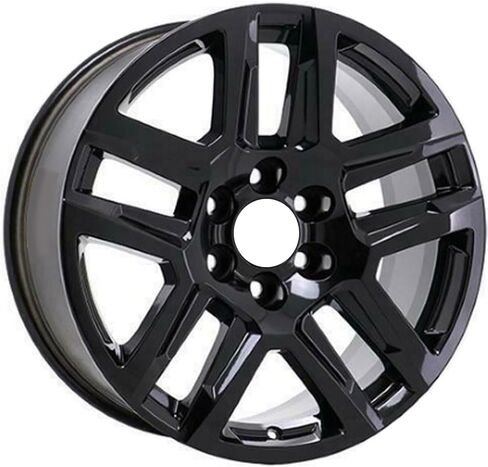 New 20x9" 20 Inch Gloss Black Aluminum Alloy Wheel Rim for Chevrolet Chevy Silverado 1500 Year 2020-2024 | ALY05913U45N | Direct Fit - OE Stock Specs in Saudi Arabia
