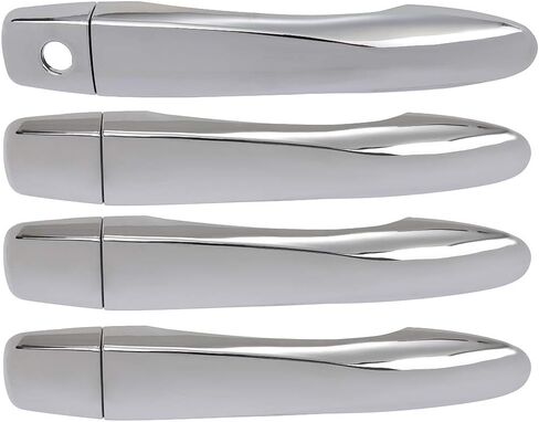 ECCPP 4PCS مقبض الباب Chrome مقبض الأمامي الخلفي اليسار لليمين من أجل 2014-2017 لنيسان Qashqai in Saudi Arabia