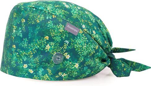Scrub Caps for Women Adjustable with Buttons - Breathable & Stylish Surgical Hats for Nurses, Doctors, Medical Professionals in Kuwait