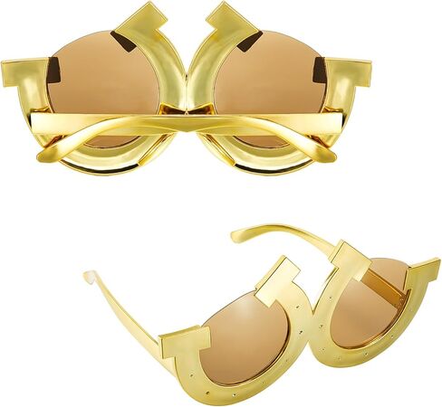 Frienda 4 Pairs Horseshoe Sunglasses Novelty Glasses Western Horse Derby Races Party Favors Photo Props Belmont Preakness Stakes for Western Theme Eyeglasses Birthday Party Supplies in Kuwait