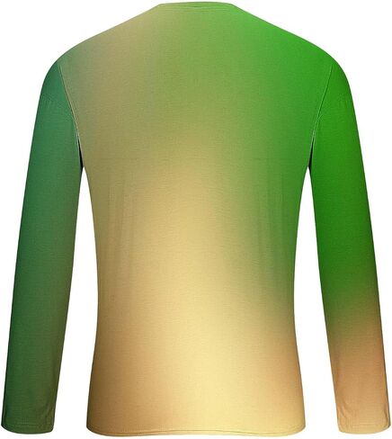 Mens Long Sleeve Tee Shirts Casual Stylish Gradient Color Fall Crewneck Basic Pullover Tops Winter Base Layer Blouses in Saudi Arabia