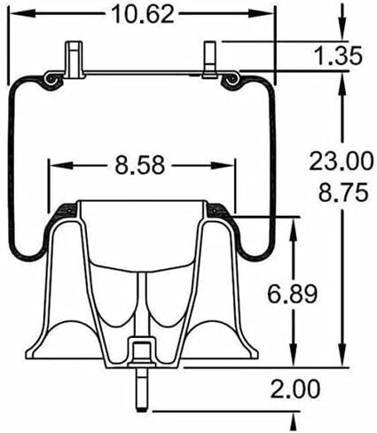 2 Pack TORQUE Air Spring Bags Replacement For Freightliner Air Spring Bags (Please select it by part number) in Saudi Arabia
