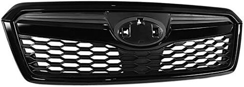 مجموعة الشبكة الأمامية العلوية متوافقة مع Subaru Forester 2014-2018 STI Style Black Grill in Kuwait