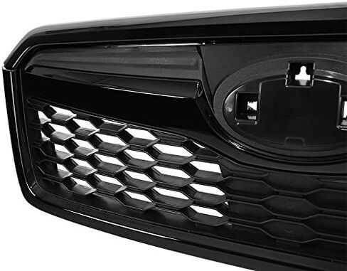 مجموعة الشبكة الأمامية العلوية متوافقة مع Subaru Forester 2014-2018 STI Style Black Grill in Kuwait