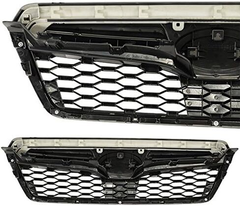 مجموعة الشبكة الأمامية العلوية متوافقة مع Subaru Forester 2014-2018 STI Style Black Grill in Kuwait