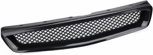 W-Power ، ABS Type-R style Black Mesh Grille Grille Trim Trim Cover Front Frontible Front Front Frontible مع Honda Civic CX DX Ex LX HX SI All Model in Saudi Arabia