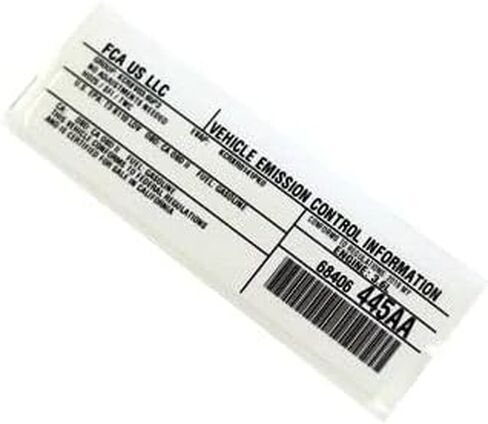 Mopar 68406445AA LABEL VEHICLE EMISSION CONTROL IN in Saudi Arabia