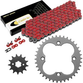 Caltric Red Drive Chain And Sprockets Kit Compatible with Honda Trx300Ex Trx300X Sportrax 300 2X4 in Kuwait