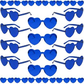 24 زوجًا من النظارات الشمسية على شكل قلب كاندي على شكل قلب بدون إطار نظارات شمسية على شكل قلب للنساء نظارات شمسية ملونة للحفلات in Kuwait