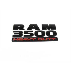 New Oem Mopar Dodge Ram 3500 Flat Black and Red "Ram 3500 Heavy Duty" Emblem/nameplate 68276964aa in Kuwait