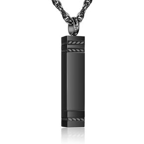 XIUDA Cremation Urn Necklace for Ashes Bar Cremation Jewelry Stainless Steel Ash Necklace Memorial Keepsake Pendant for Men Women in Kuwait