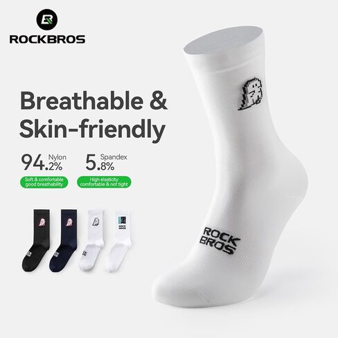 ROCKBROS Aerodynamic Cycling Socks with Wear-resistant Heel, VNS Halloween Series Breathable & Wicking Athletic Crew Socks in Kuwait