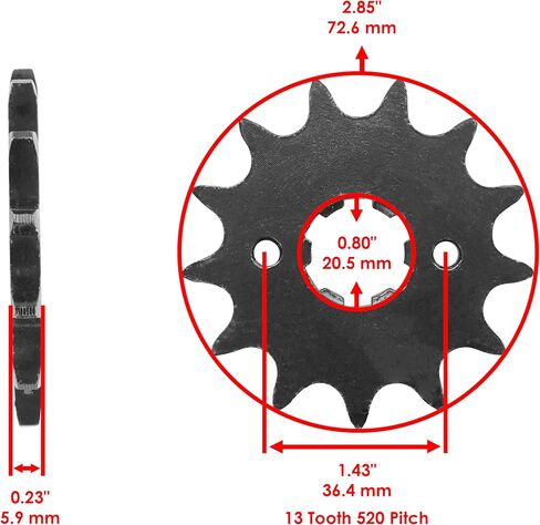 Caltric Red Drive Chain And Sprockets Kit Compatible with Honda Trx300Ex Trx300X Sportrax 300 2X4 in Saudi Arabia