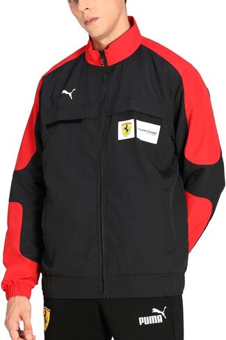 PUMA Mens Ferrari Race Statement Woven Jacket Adjustable Closure - Red, LARGE in Saudi Arabia