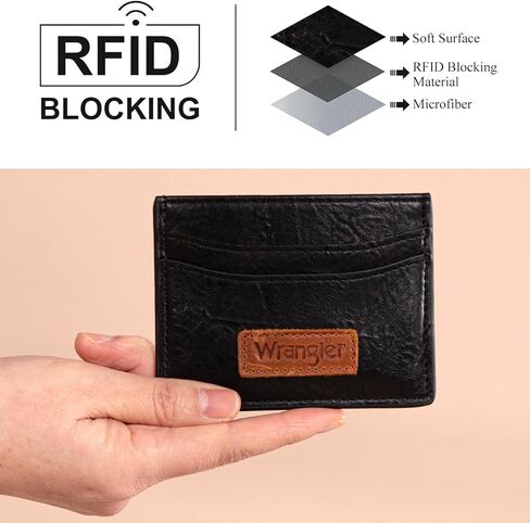 Montana West X Wrangler Small Keychain Card Holder for Women Minimalist Thin Pocket Wallet Slim Mini Rfid Card Cases with Detachable Ultra Card Holder in Kuwait