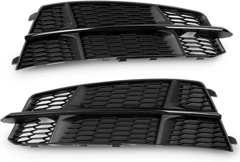 PIT66 Front Bumper Fog Light Grille Grill Cover Driver and Passenger Side Compatible with Audi A6 C7 S-Line 2015-2018 in Saudi Arabia