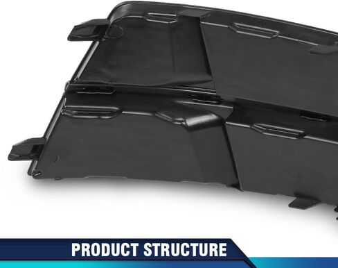PIT66 Front Bumper Fog Light Grille Grill Cover Driver and Passenger Side Compatible with Audi A6 C7 S-Line 2015-2018 in Saudi Arabia