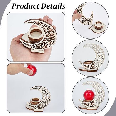 pligreat 2 pack loace شكل الكرة حامل الخشب الإبداعي قاعدة الكريستال حامل الكرة الزجاجية الصغيرة دعم مجموعة الحجر الطبيعي مجموعة المنزل الزخرفية in Saudi Arabia