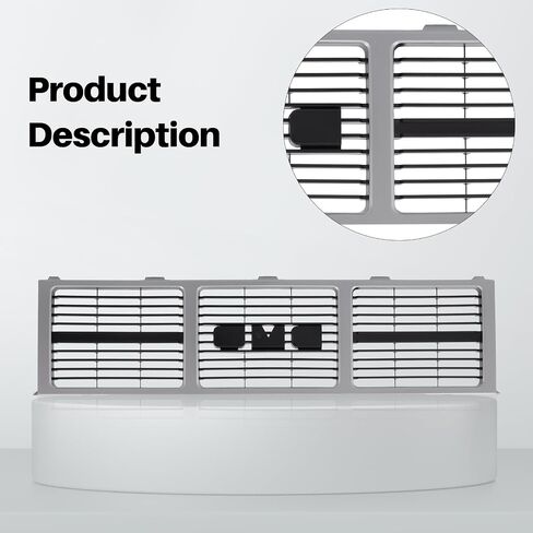 Replacement Parts Front Grille Grill With Silver Shell With Gray Insert Compatible With GMC C/K Series C1500 C2500 C3500 K1500 K2500 K3500 1985-1988 Pickup Truck in Saudi Arabia
