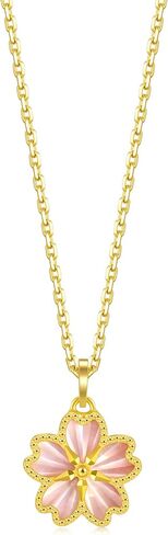 CHOW SANG SANG 999.9 24K Solid Gold Essence Dazzling Mother of Pearl Cherry Blossom Pendant for Women 93169P [Not Include the Necklace] in Saudi Arabia