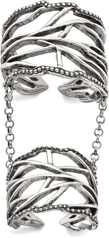 Bonyak Jewelry Sterling Silver Atiqueed مصقول مصقول الدائري الكامل القابل للتعديل ، الحجم 11 in Saudi Arabia
