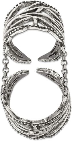 Bonyak Jewelry Sterling Silver Atiqueed مصقول مصقول الدائري الكامل القابل للتعديل ، الحجم 11 in Saudi Arabia
