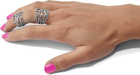 Bonyak Jewelry Sterling Silver Atiqueed مصقول مصقول الدائري الكامل القابل للتعديل ، الحجم 11 in Saudi Arabia