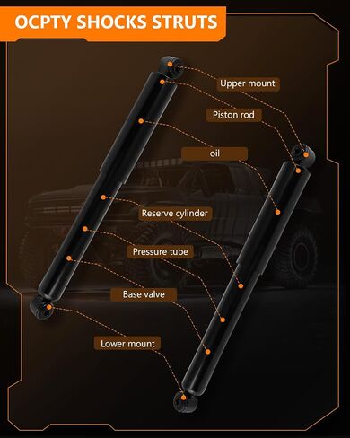 امتصاص الصدمات الخلفية ، دعامات الصدمات OCPTY متوافقة مع 2010 2011 2012 2013 لـ Ford for Transit Connect Automotive Presactives 3333206 71550 333205 333501 71406-2pcs in Saudi Arabia