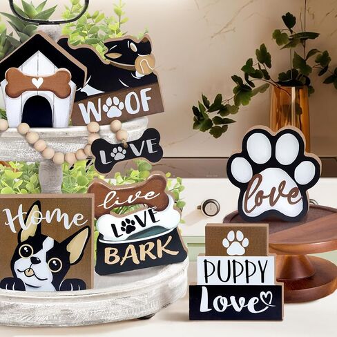 Black Cat Tiered Tray Decor, Love Pet Kitten Paw Tray Decorations Set, Live Love Meow Book Stack Wooden Signs, Farmhouse Rustic Home Decor Cat Lover Gifts for Table Shelf Mantel Party in Saudi Arabia