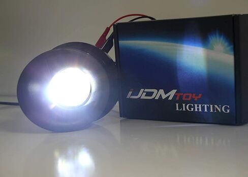Ijdmtoy Projector Lens Foglamp Kit W/Xenon White LED Light Lights ، أغطية الإطار ومفتاح تسخير الأسلاك متوافق مع 2015-2022 Dodge Challenger in Saudi Arabia