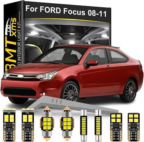 LED LED INTERIOR LIGHT KIT استبدال Ford Focus 2009 2009 2010 2011 ، Super Bright 6000k White in Saudi Arabia